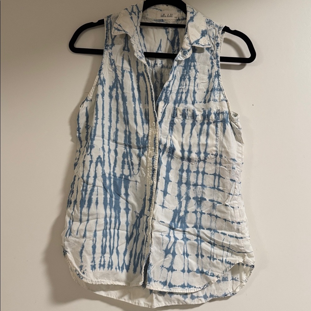 Bella Dahl Collared Button Up Tank Top
